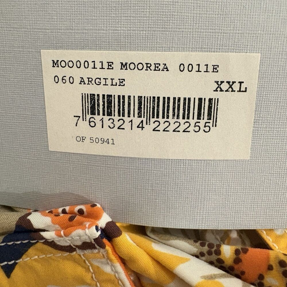 NWT VILEBREQUIN Swim Trunks Men's XXL-2XL Moorea Shorts Blue Orange Drawstring - Picture 12 of 16